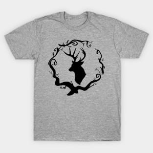 Stag Head Branch Wreath T-Shirt